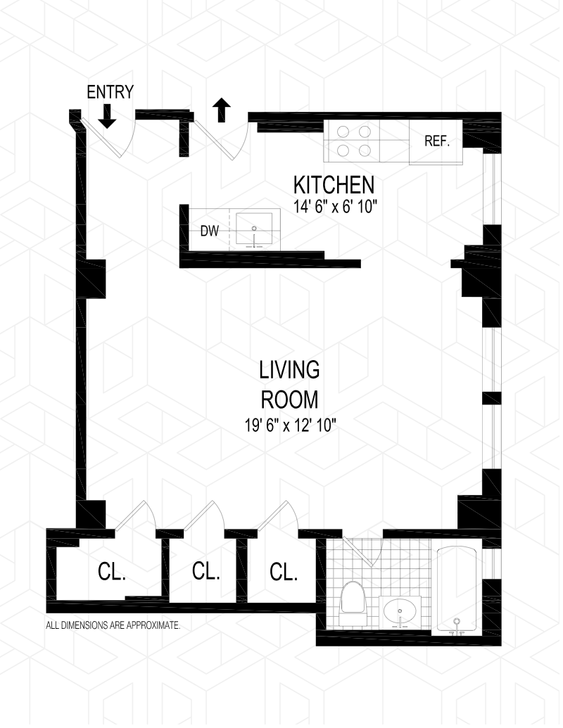 Floorplan for 98 Riverside Drive, 1E