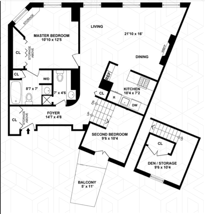 Floorplan for 71 West 83rd Street, 2F