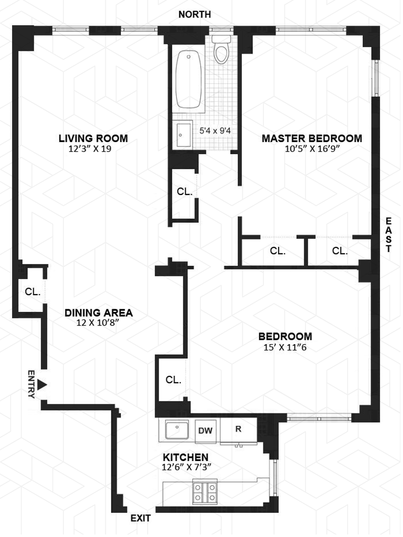 Floorplan for 250 West 75th Street