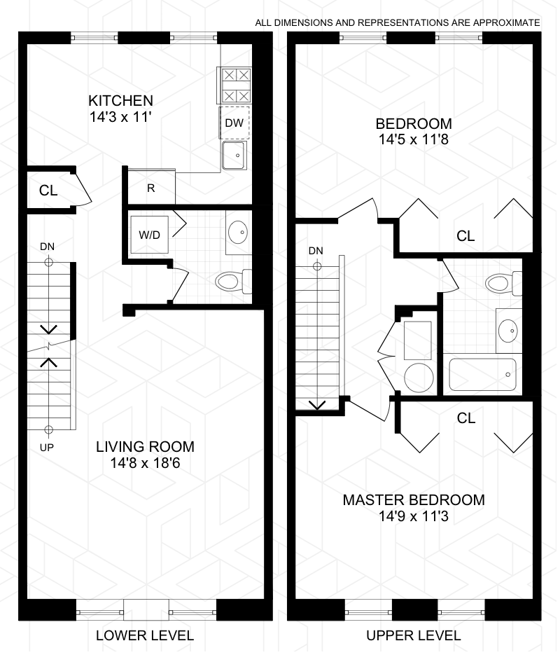 Floorplan for 2579 Frederick Douglass, B, B