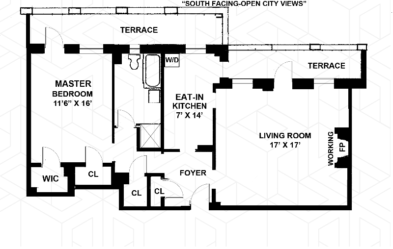 Floorplan for 333 West 56th Street, PHB