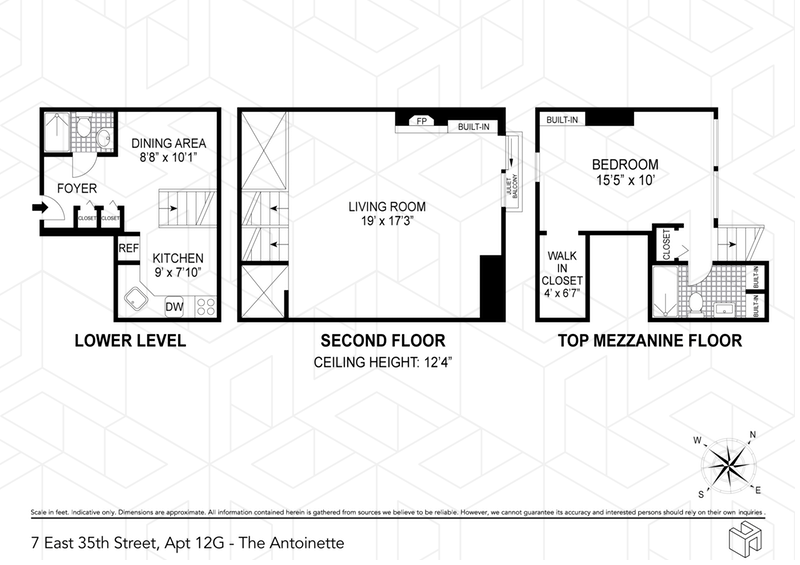 Floorplan for 7 East 35th Street, 12G