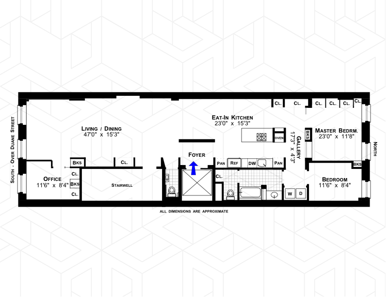 Floorplan for 177 Duane Street, 4E