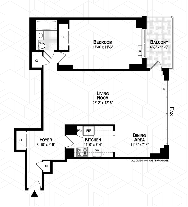 Floorplan for 165 West End Avenue, 3E