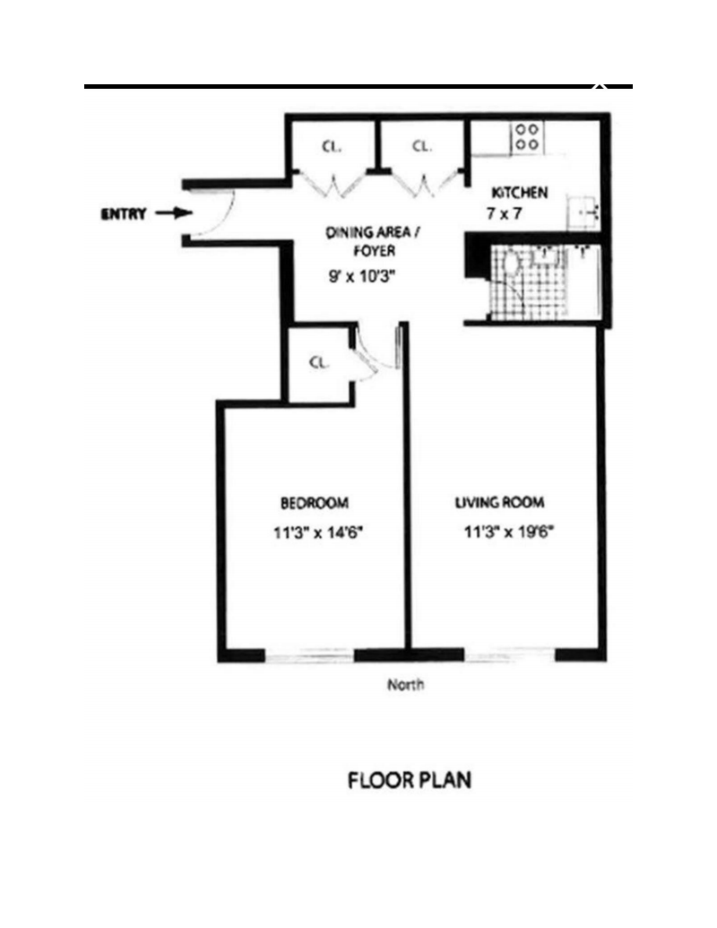 Floorplan for 166 West 76th Street, 6F
