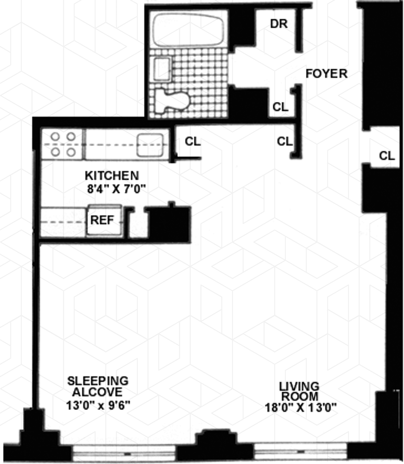 Floorplan for 160 West End Avenue, 9H