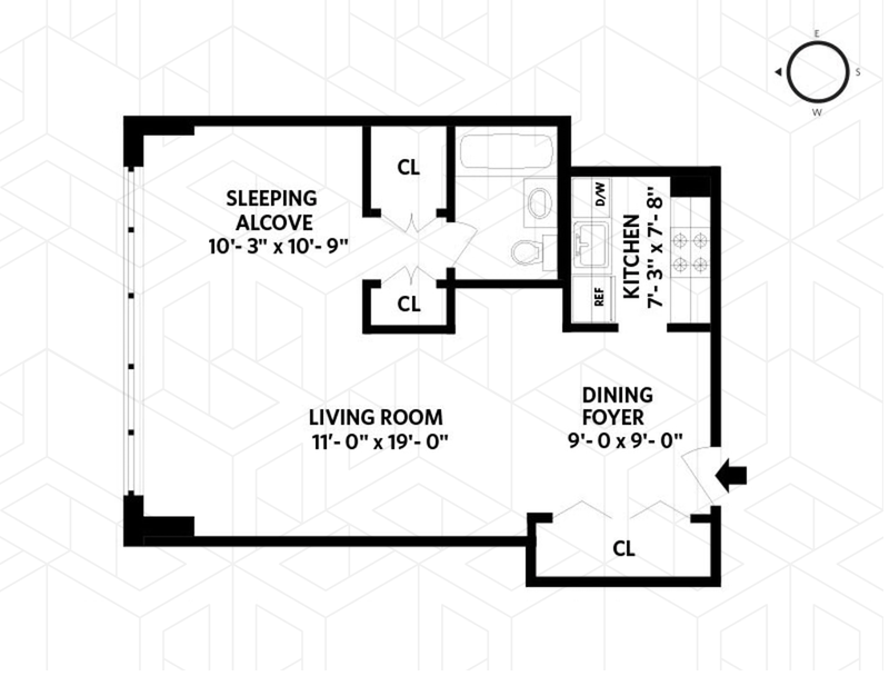Floorplan for 360 West 22nd Street, 5J