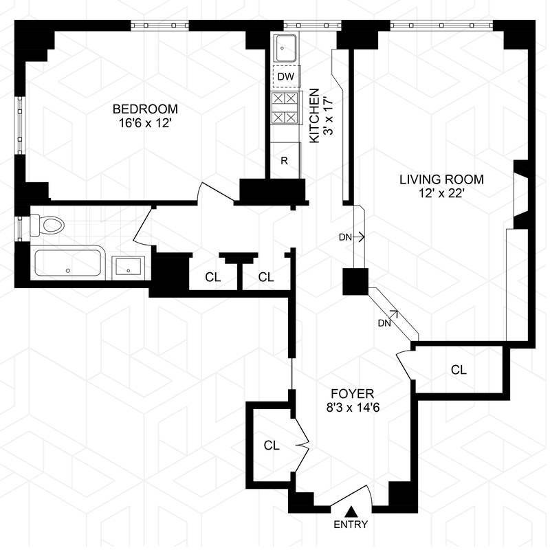 Floorplan for 25 Central Park West, 2G