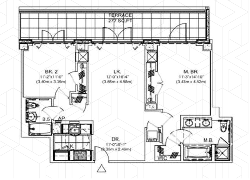 Floorplan for 205 West 76th Street, 4G