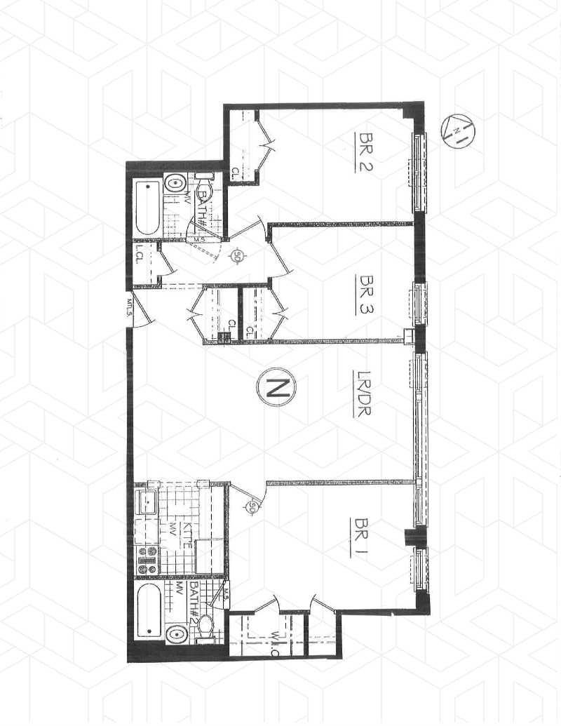 Floorplan for 279 West 117th Street, 5N