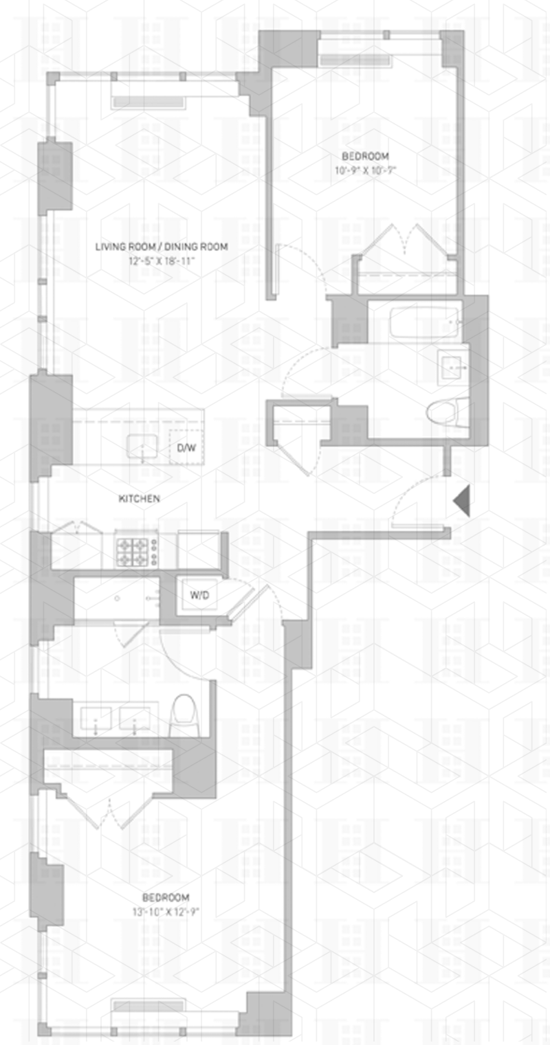 Floorplan for 388 Bridge Street, 39C