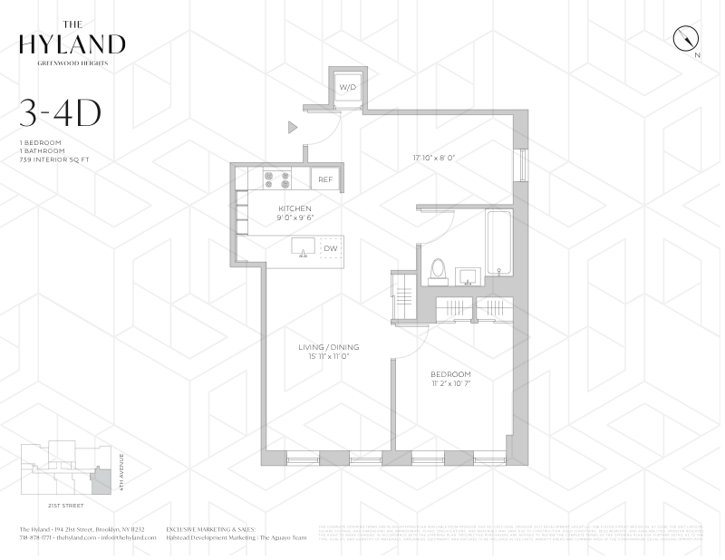 Floorplan for 194 21st Street, 4D
