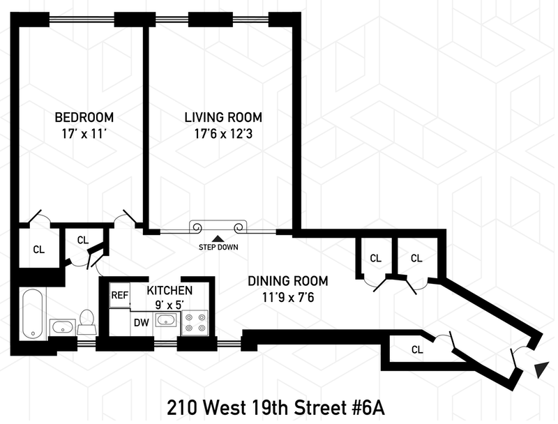 Floorplan for 210 West 19th Street, 6A