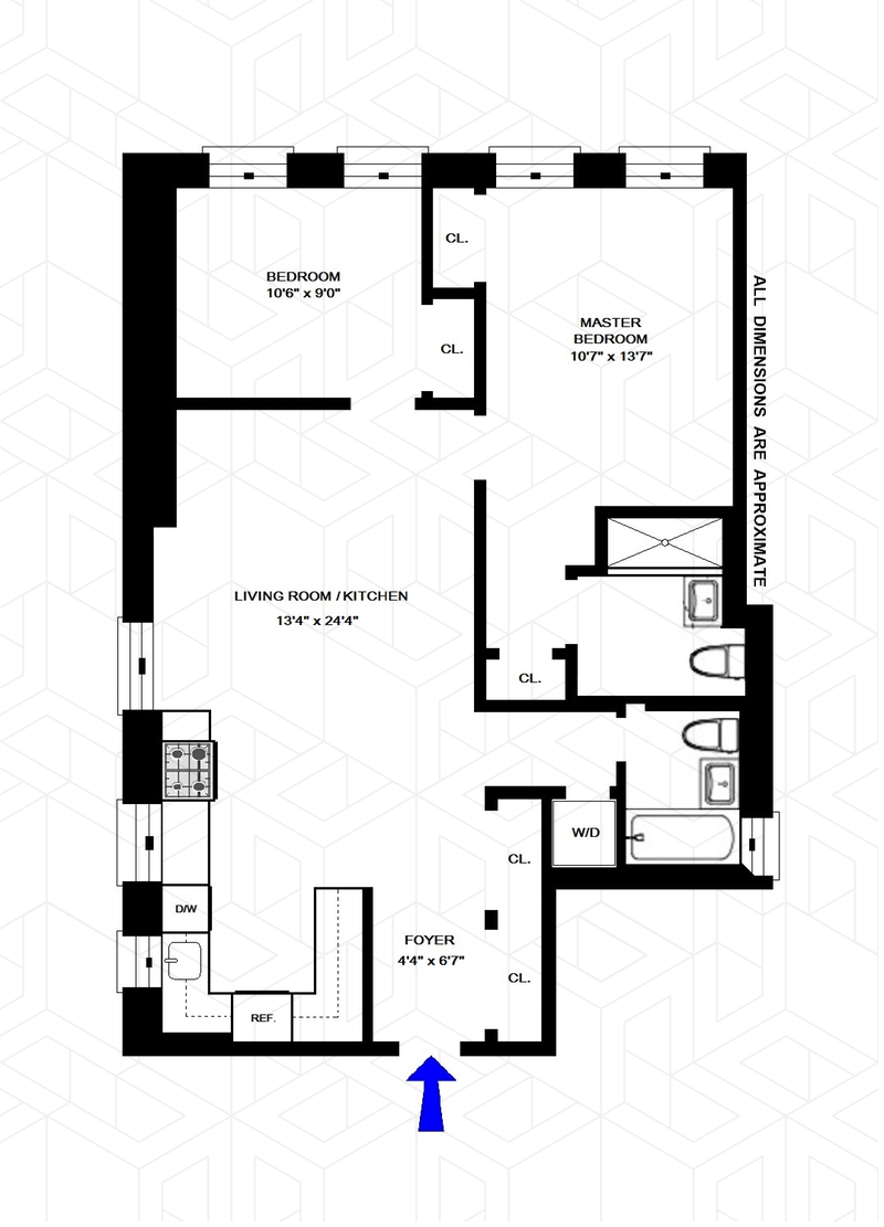 Floorplan for 211 West 102nd Street
