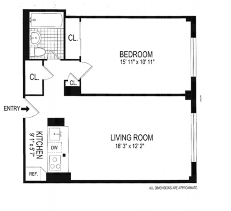 Floorplan for 40 Sutton Place, 2J