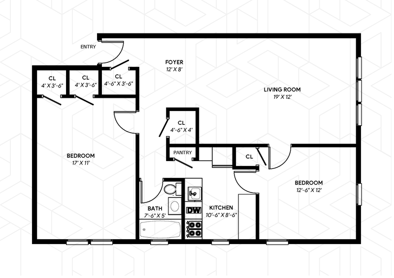 Floorplan for 2390 Palisades Avenue, 6H