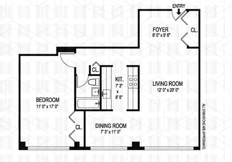 Floorplan for 222 East 19th Street, 3A