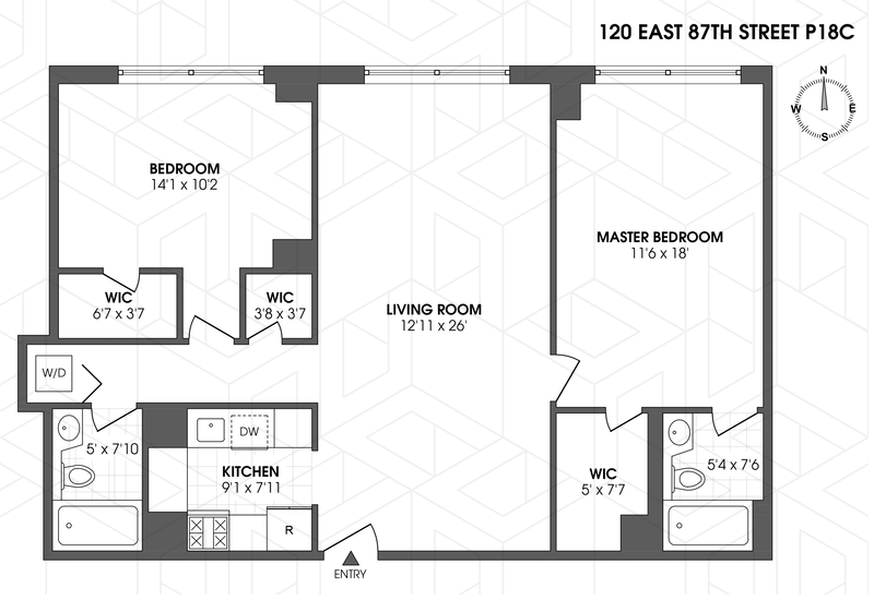 Floorplan for 120 East 87th Street, P18C