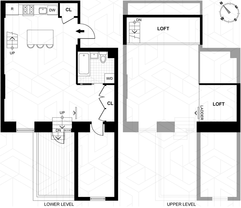 Floorplan for 452 West 23rd Street, 1B