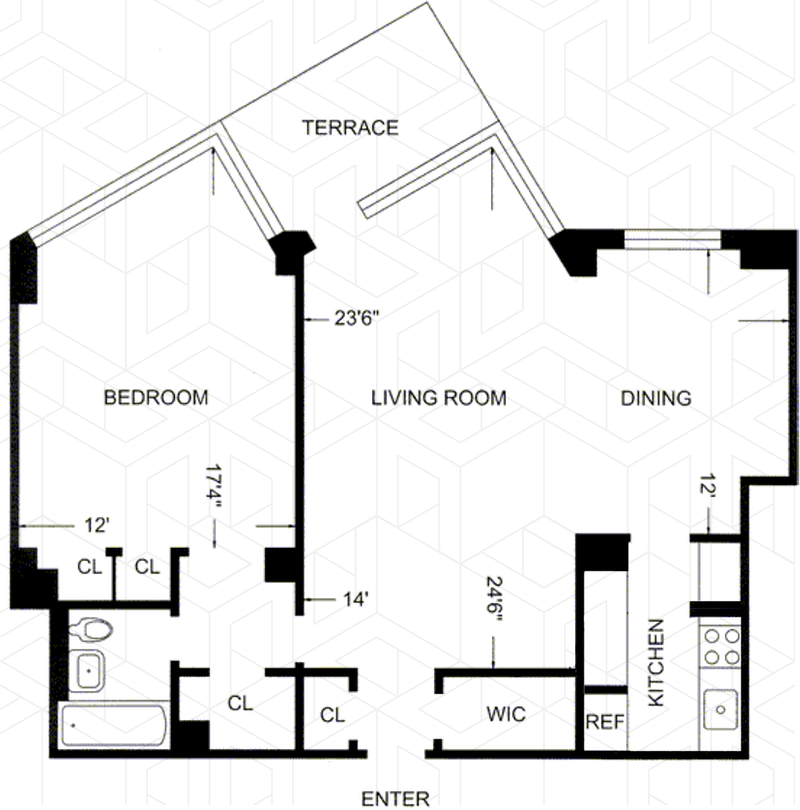 Floorplan for 60 Sutton Place South, 10GS
