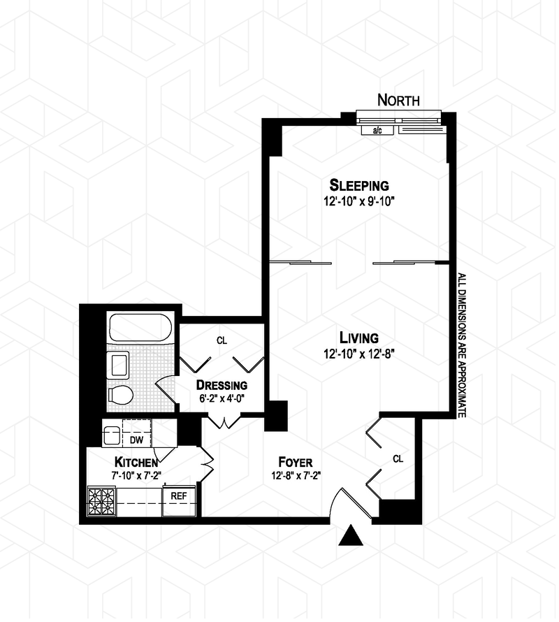 Floorplan for 77 Seventh Avenue, 8U