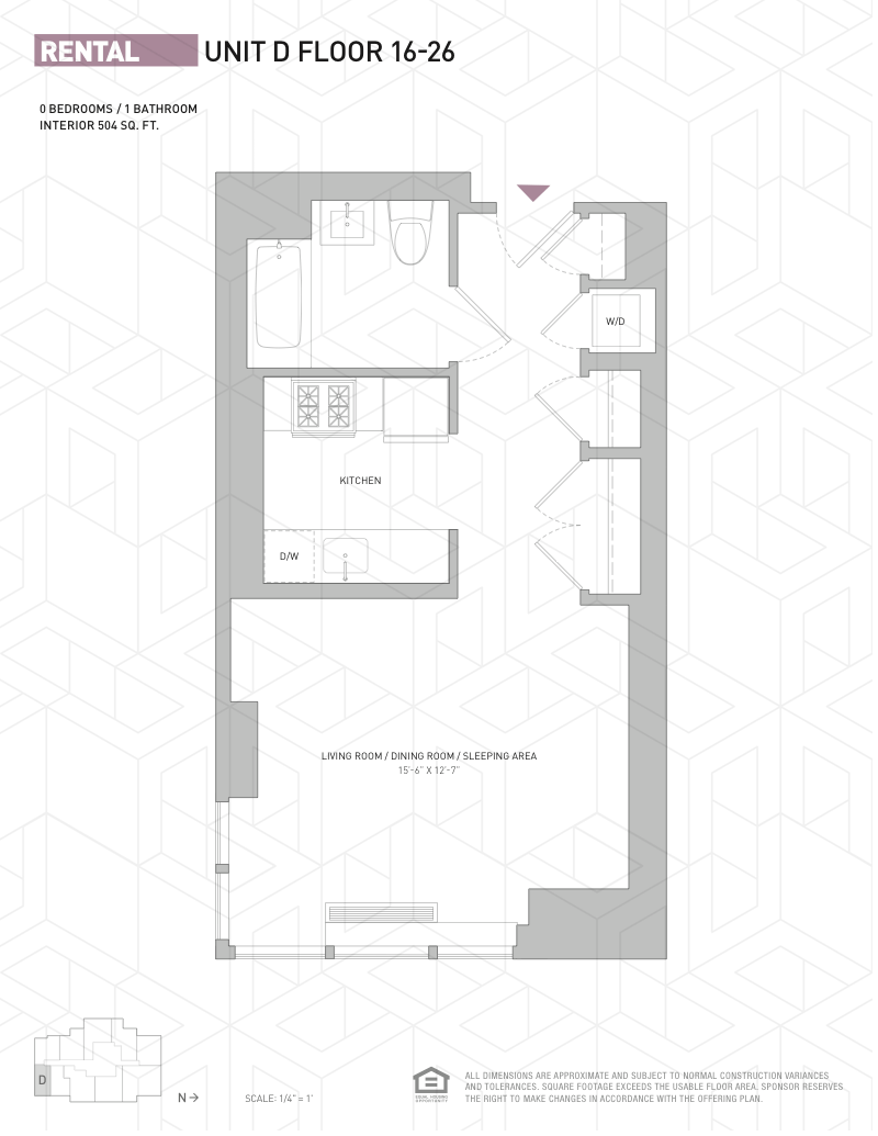 Floorplan for 388 Bridge Street, 21D