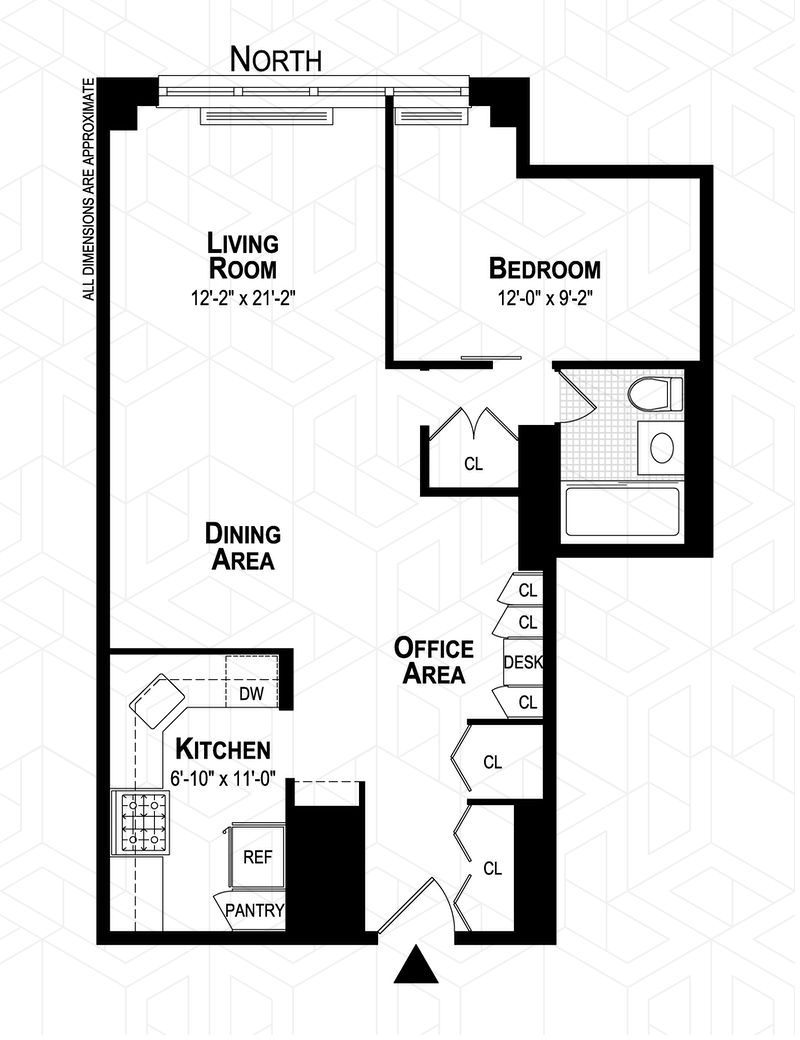 Floorplan for 245 East 25th Street, 19L