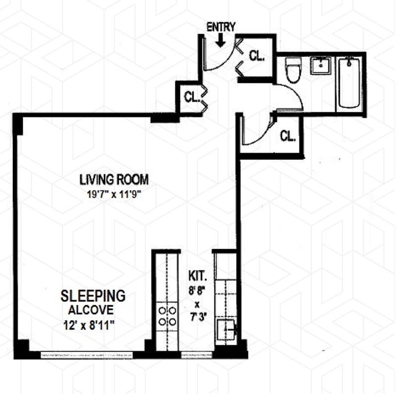 Floorplan for 222 East 19th Street, 10F