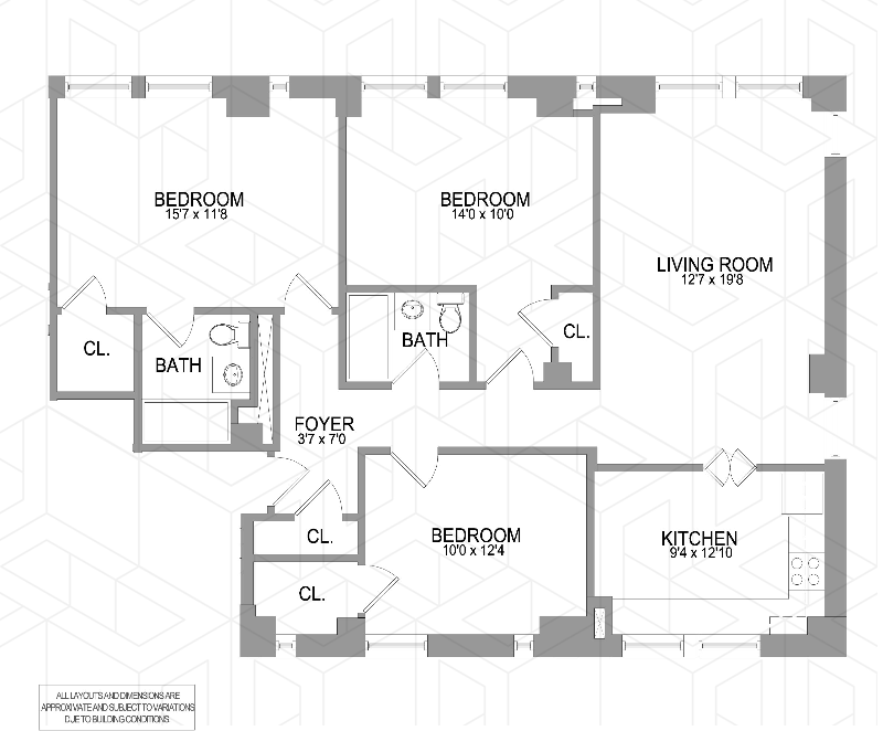 Floorplan for 17 Park Avenue, 701