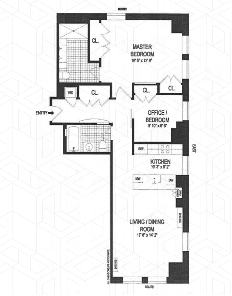 Floorplan for 85 Adams Street, 12D