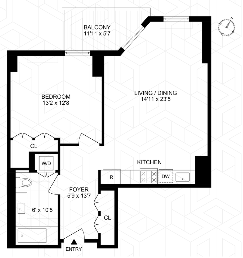 Floorplan for 333 Rector Place, 1412