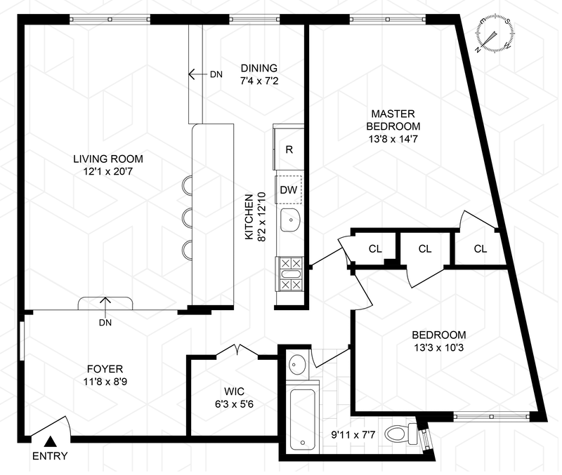 Floorplan for 360 Cabrini Boulevard, 5B