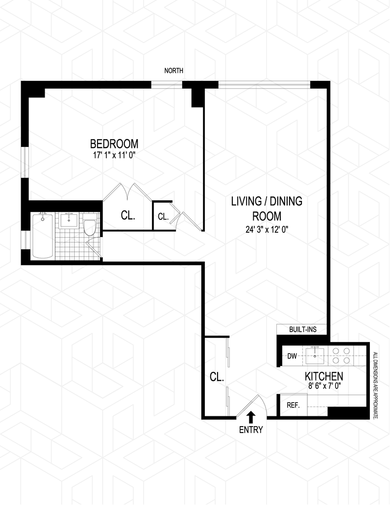Floorplan for 245 East 25th Street, 3J
