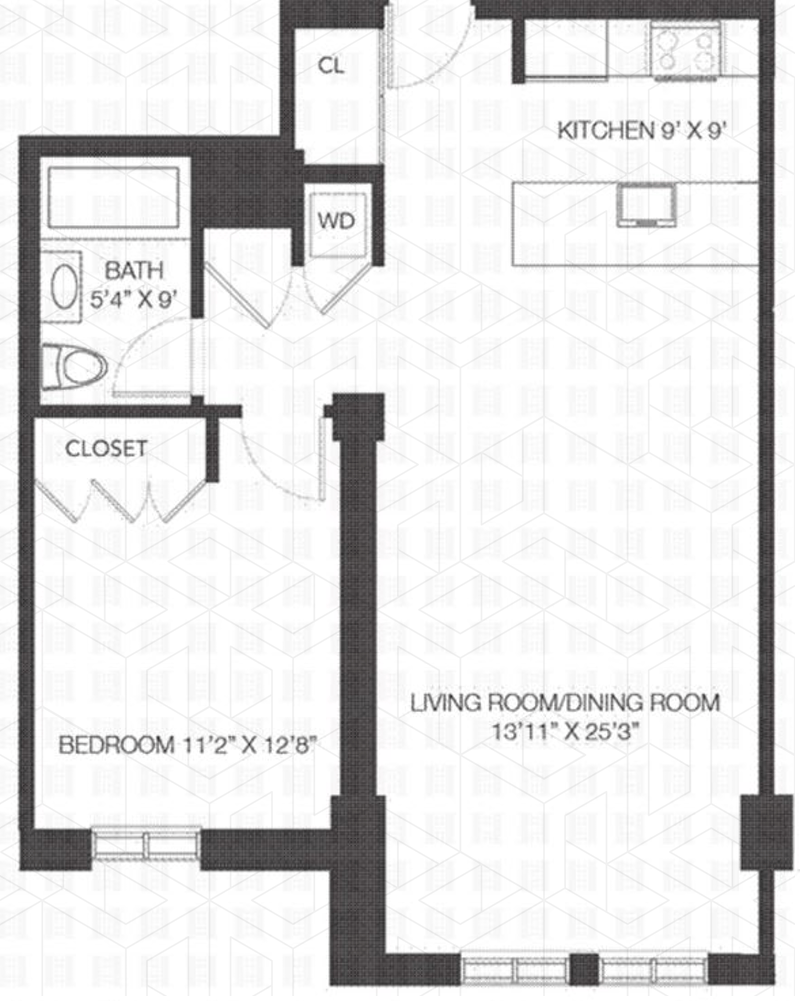 Floorplan for 85 Adams Street, 4B