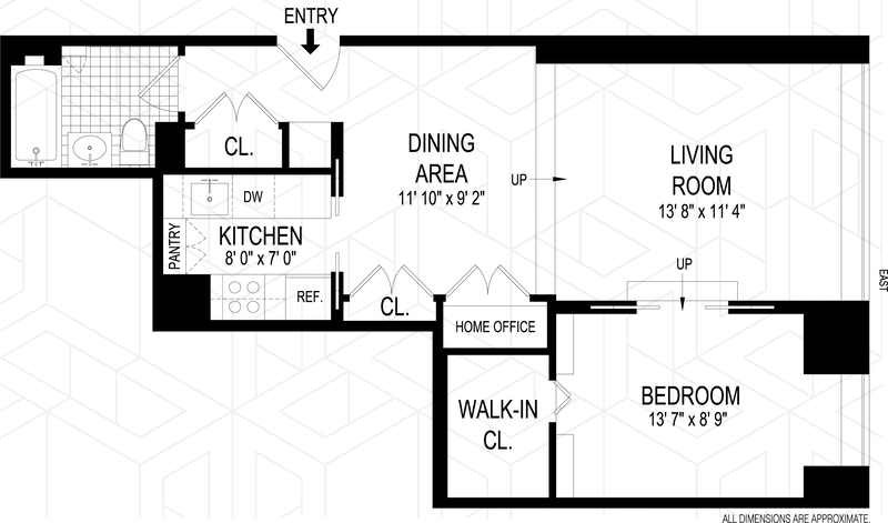 Floorplan for 310 East 46th Street, 14J