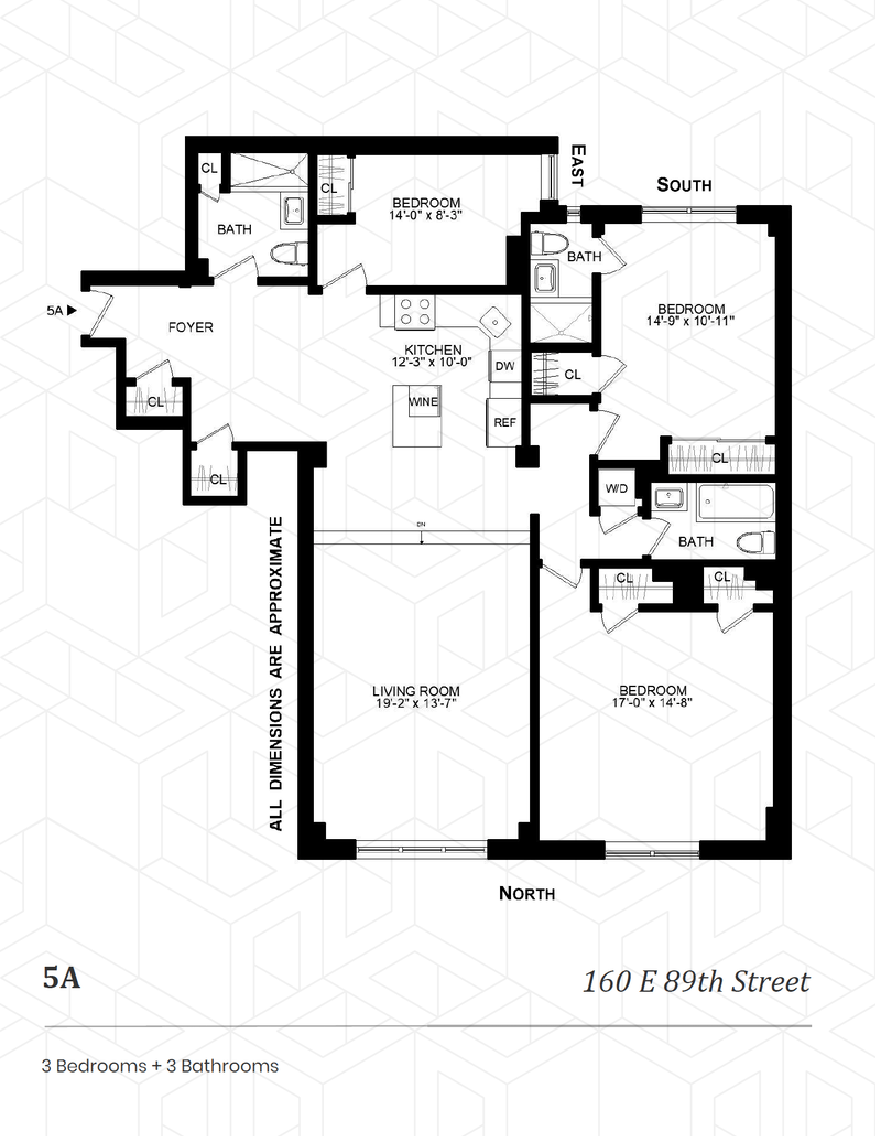 Floorplan for 160 East 89th Street, 5A