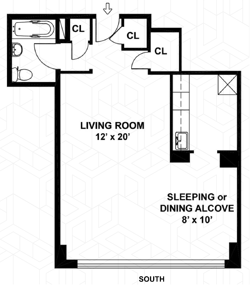 Floorplan for 300 East 71st Street, 3F