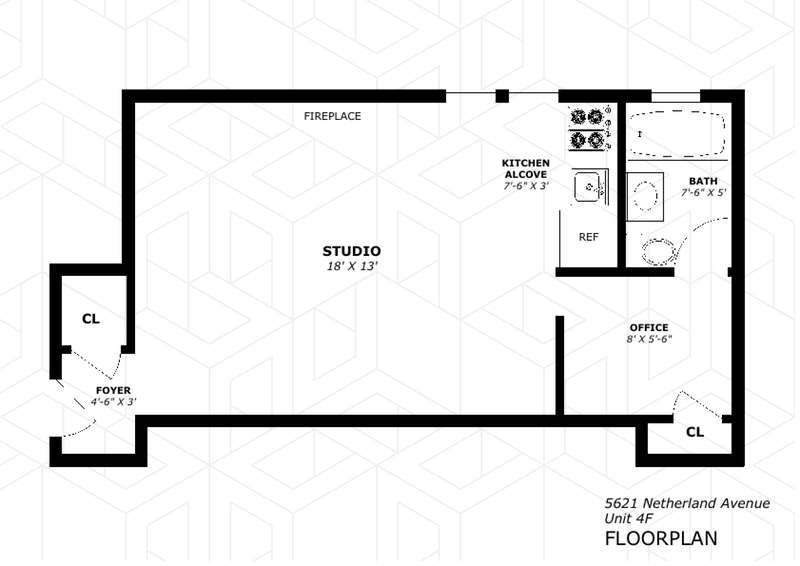 Floorplan for 5614 Netherland Avenue, 2F