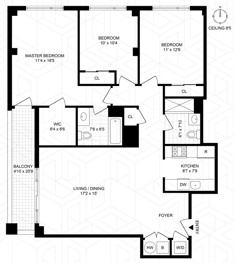 Floorplan for 10 Slocum Place, 5C