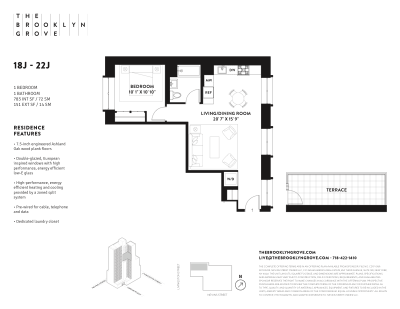 Floorplan for 10 Nevins Street, 18J