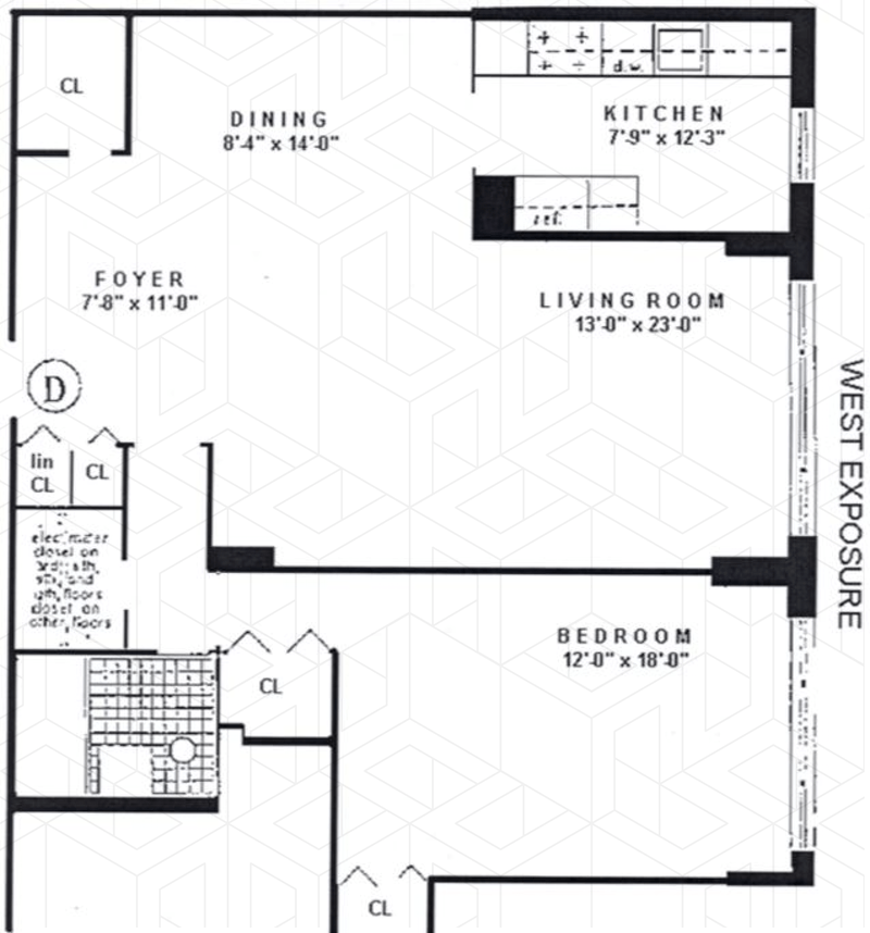 Floorplan for 500 East 83rd Street, 4D