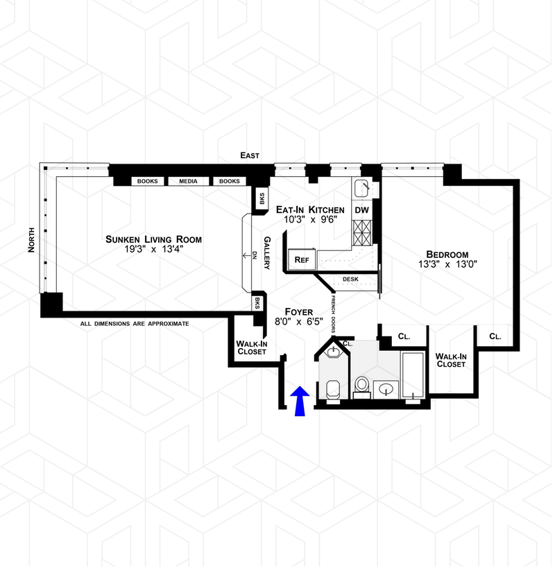 Floorplan for 25 West 54th Street, 4C