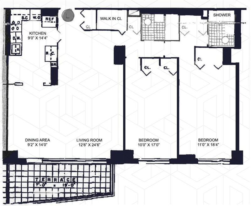 Floorplan for 2500 Johnson Avenue, 20L