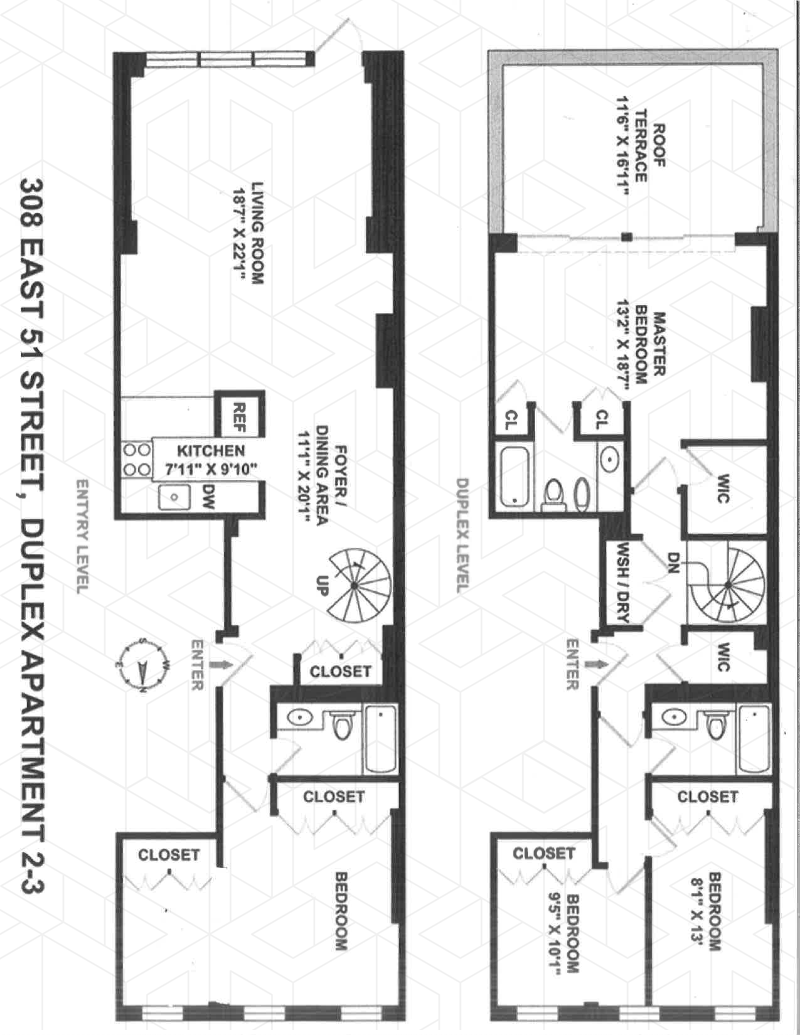 Floorplan for 308 East 51st Street, 2/3