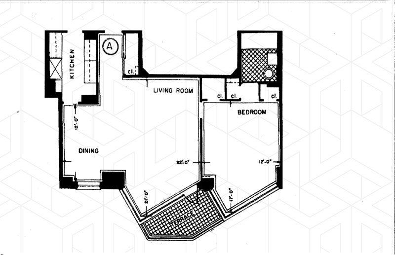 Floorplan for 60 Sutton Place South, 8AN