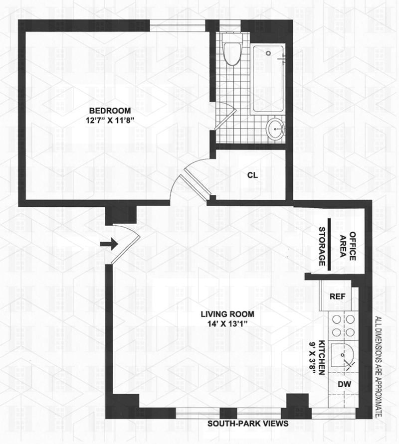 Floorplan for 333 East 43rd Street, 803