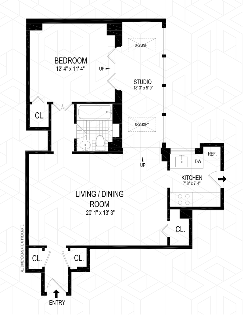 Floorplan for 40 West 67th Street, 1A