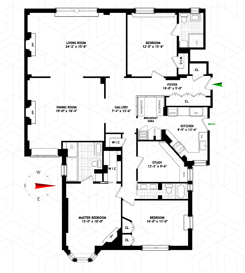 Floorplan for 530 West End Avenue, 11B