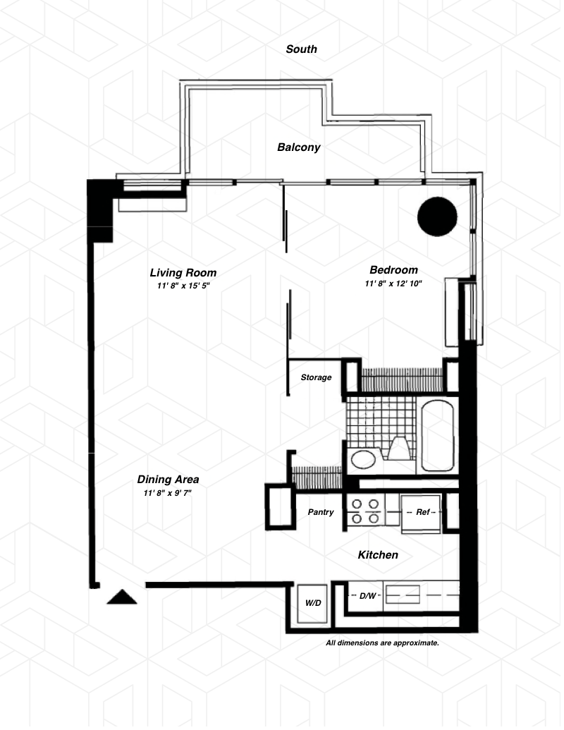 Floorplan for 161 West 61st Street, 7B