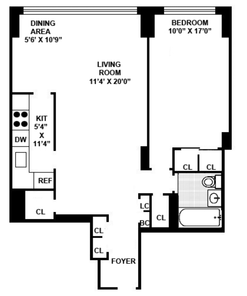 Floorplan for 230 East 79th Street, 12F